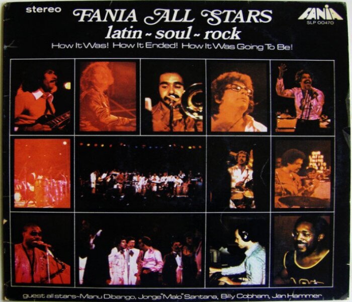 Fania All Stars and the invited Manu Dibango on a vinyl album called - FANIA ALL STARS -  Latin soul amd rock