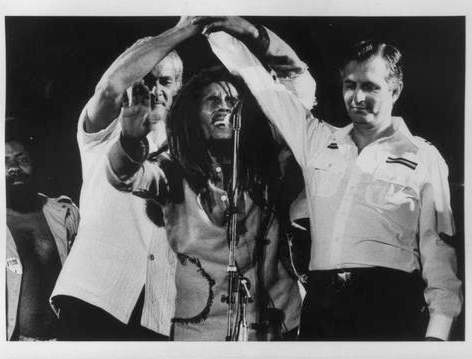 Manley, Marley and finally Seaga at the One Love Peace Concert in 1978!